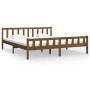 Honigbraunes Massivholzbettgestell 200x200 cm von vidaXL, Betten und Lattenroste - Ref: Foro24-810702, Preis: 99,80 €, Rabatt: %