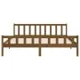 Estructura de cama madera maciza marrón miel 200x200 cm de vidaXL, Camas y somieres - Ref: Foro24-810702, Precio: 99,80 €, De...