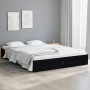 Black solid wood bed frame 120x190 cm by vidaXL, Beds and slatted bases - Ref: Foro24-820076, Price: 132,00 €, Discount: %