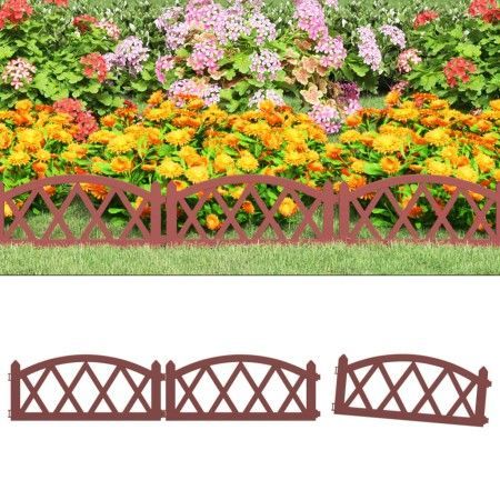 Borduras de jardín 17 unidades PP rojo 10 m de vidaXL, Ribetes y bordes para jardín - Ref: Foro24-318296, Precio: 35,83 €, De...
