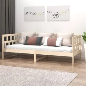 Solid pine wood sofa bed 80x200 cm by vidaXL, Beds and slatted bases - Ref: Foro24-820212, Price: 117,78 €, Discount: %