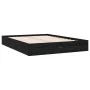 Black solid wood bed frame 120x190 cm by vidaXL, Beds and slatted bases - Ref: Foro24-820076, Price: 107,17 €, Discount: %