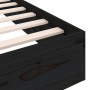 Black solid wood bed frame 120x190 cm by vidaXL, Beds and slatted bases - Ref: Foro24-820076, Price: 132,00 €, Discount: %