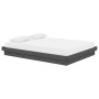 Gray solid wood bed frame 140x190 cm by vidaXL, Beds and slatted bases - Ref: Foro24-819954, Price: 213,19 €, Discount: %
