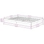 Estructura de cama de madera maciza gris 140x190 cm de vidaXL, Camas y somieres - Ref: Foro24-819954, Precio: 213,08 €, Descu...