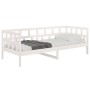 Solid white pine wood sofa bed 90x190 cm by vidaXL, Beds and slatted bases - Ref: Foro24-820218, Price: 144,26 €, Discount: %
