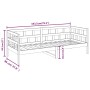Solid white pine wood sofa bed 90x190 cm by vidaXL, Beds and slatted bases - Ref: Foro24-820218, Price: 144,26 €, Discount: %