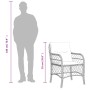 Set comedor de jardín 9 pzas cojines ratán sintético gris claro