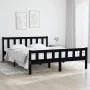 Estructura de cama madera maciza negro 120x200 cm de vidaXL, Camas y somieres - Ref: Foro24-810678, Precio: 115,78 €, Descuen...