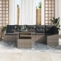 Conjunto de sofá de jardín 7 pcs Gris 100 x 55 x 73 cm