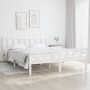 Weißes Massivholzbettgestell King Size 150x200 cm von vidaXL, Betten und Lattenroste - Ref: Foro24-810685, Preis: 149,12 €, R...