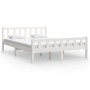 Estructura de cama madera maciza blanca King Size 150x200 cm de vidaXL, Camas y somieres - Ref: Foro24-810685, Precio: 149,04...
