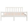 Weißes Massivholzbettgestell King Size 150x200 cm von vidaXL, Betten und Lattenroste - Ref: Foro24-810685, Preis: 149,12 €, R...