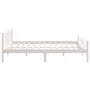 White solid wood bed frame King Size 150x200 cm by vidaXL, Beds and slatted bases - Ref: Foro24-810685, Price: 108,98 €, Disc...