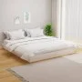 White solid wood bed frame 200x200 cm by vidaXL, Beds and slatted bases - Ref: Foro24-819928, Price: 163,16 €, Discount: %