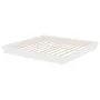 White solid wood bed frame 200x200 cm by vidaXL, Beds and slatted bases - Ref: Foro24-819928, Price: 163,16 €, Discount: %