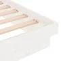White solid wood bed frame 200x200 cm by vidaXL, Beds and slatted bases - Ref: Foro24-819928, Price: 163,16 €, Discount: %