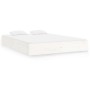 White solid wood bed frame King Size 150x200 cm by vidaXL, Beds and slatted bases - Ref: Foro24-820038, Price: 127,39 €, Disc...