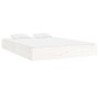 White solid wood bed frame King Size 150x200 cm by vidaXL, Beds and slatted bases - Ref: Foro24-820038, Price: 127,39 €, Disc...