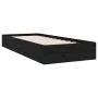 Estructura de cama madera maciza individual negra 75x190 cm de vidaXL, Camas y somieres - Ref: Foro24-820066, Precio: 78,26 €...