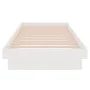 White single solid wood bed frame 75x190 cm by vidaXL, Beds and slatted bases - Ref: Foro24-819933, Price: 87,94 €, Discount: %
