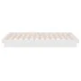White single solid wood bed frame 75x190 cm by vidaXL, Beds and slatted bases - Ref: Foro24-819933, Price: 87,94 €, Discount: %