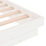 Weißer Einzelbettrahmen aus Massivholz, 75 x 190 cm von vidaXL, Betten und Lattenroste - Ref: Foro24-819933, Preis: 120,26 €,...