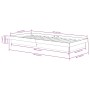 Weißer Einzelbettrahmen aus Massivholz, 75 x 190 cm von vidaXL, Betten und Lattenroste - Ref: Foro24-819933, Preis: 120,26 €,...