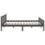 Gray solid wood bed frame 140x200 cm by vidaXL, Beds and slatted bases - Ref: Foro24-810681, Price: 126,36 €, Discount: %