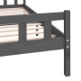 Gray solid wood bed frame 140x200 cm by vidaXL, Beds and slatted bases - Ref: Foro24-810681, Price: 126,36 €, Discount: %