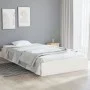 Weißer Massivholzbettrahmen 90x200 cm von vidaXL, Betten und Lattenroste - Ref: Foro24-820058, Preis: 92,98 €, Rabatt: %