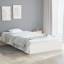 Weißer Massivholzbettrahmen 90x200 cm von vidaXL, Betten und Lattenroste - Ref: Foro24-820058, Preis: 94,17 €, Rabatt: %