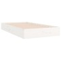 Estructura de cama madera maciza blanca 90x200 cm de vidaXL, Camas y somieres - Ref: Foro24-820058, Precio: 94,11 €, Descuent...