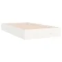 Weißer Massivholzbettrahmen 90x200 cm von vidaXL, Betten und Lattenroste - Ref: Foro24-820058, Preis: 92,98 €, Rabatt: %