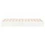 Weißer Massivholzbettrahmen 90x200 cm von vidaXL, Betten und Lattenroste - Ref: Foro24-820058, Preis: 92,98 €, Rabatt: %