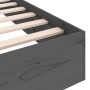 Estructura de cama individual madera maciza gris 75x190 cm de vidaXL, Camas y somieres - Ref: Foro24-820064, Precio: 96,17 €,...