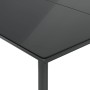 Set de comedor de jardín 7 pzas y cojines ratán sintético negro