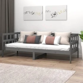 Graues Schlafsofa aus massivem Kiefernholz, 80 x 200 cm von vidaXL, Betten und Lattenroste - Ref: Foro24-820214, Preis: 111,4...