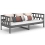 Sofá cama madera maciza de pino gris 80x200 cm de vidaXL, Camas y somieres - Ref: Foro24-820214, Precio: 112,99 €, Descuento: %