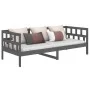 Sofá cama madera maciza de pino gris 80x200 cm de vidaXL, Camas y somieres - Ref: Foro24-820214, Precio: 111,49 €, Descuento: %