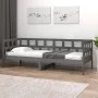 Sofá cama madera maciza de pino gris 80x200 cm de vidaXL, Camas y somieres - Ref: Foro24-820214, Precio: 111,49 €, Descuento: %