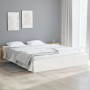 Weißer Massivholzbettrahmen 135x190 cm von vidaXL, Betten und Lattenroste - Ref: Foro24-820078, Preis: 120,46 €, Rabatt: %