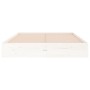 Weißer Massivholzbettrahmen 135x190 cm von vidaXL, Betten und Lattenroste - Ref: Foro24-820078, Preis: 120,46 €, Rabatt: %