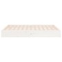 Weißer Massivholzbettrahmen 135x190 cm von vidaXL, Betten und Lattenroste - Ref: Foro24-820078, Preis: 120,46 €, Rabatt: %