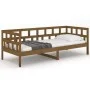 Honigbraunes Schlafsofa aus massivem Kiefernholz, 80 x 200 cm von vidaXL, Betten und Lattenroste - Ref: Foro24-820215, Preis:...