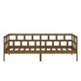 Sofá cama madera maciza de pino marrón miel 80x200 cm