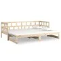 Removable sofa bed solid pine wood 2x(90x200) cm by vidaXL, Beds and slatted bases - Ref: Foro24-820222, Price: 209,84 €, Dis...