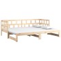 Removable sofa bed solid pine wood 2x(90x200) cm by vidaXL, Beds and slatted bases - Ref: Foro24-820222, Price: 213,87 €, Dis...