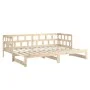 Removable sofa bed solid pine wood 2x(90x200) cm by vidaXL, Beds and slatted bases - Ref: Foro24-820222, Price: 209,84 €, Dis...
