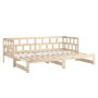 Sofá cama extraíble madera maciza de pino 2x(90x200) cm de vidaXL, Camas y somieres - Ref: Foro24-820222, Precio: 213,87 €, D...